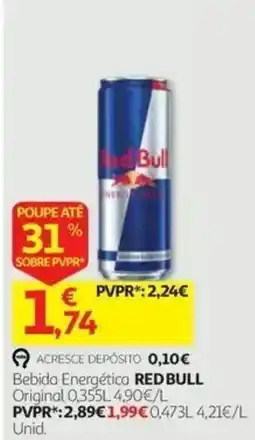Auchan Bebida Energética Red Bull Original promoção