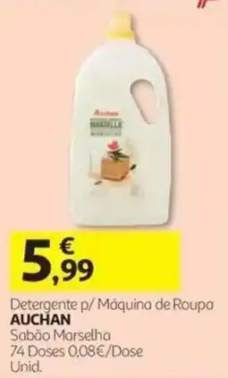 Auchan Detergente p/ Máquina de Roupa Auchan Sabão Marselha promoção