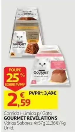 Auchan comida húmida p/ gato gourmet revelations promoção