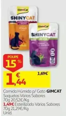 Auchan comida húmida p/ gato gimcat promoção