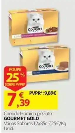 Auchan comida húmida p/ gato gourmet gold promoção