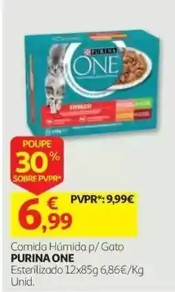 Auchan comida húmida p/ gato purina one esterilizado promoção