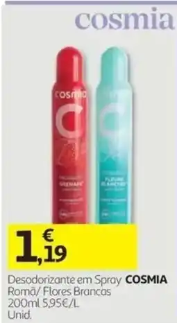 Auchan Desodorante em Spray Cosmia promoção