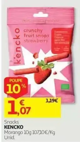 Auchan Snacks kencko morango promoção