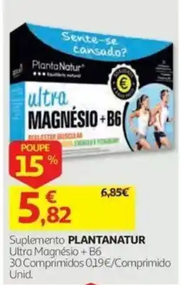 Auchan Suplemento plantanatur ultra magnésio + b6 promoção