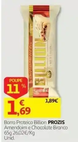 Auchan Barra Proteica Billion PROZIS promoção