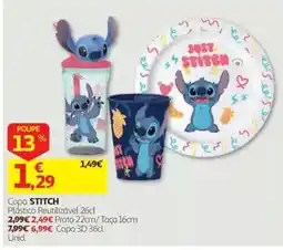 Auchan Copos stitch promoção