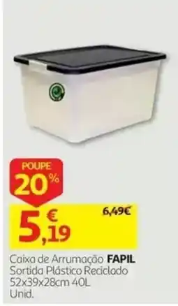 Auchan Caixa de arrumação fapil promoção
