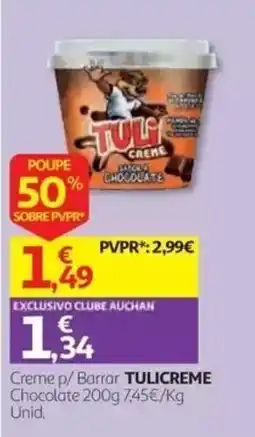 Auchan Tulicreme creme p/ barrar chocolate promoção
