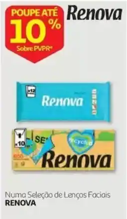 Auchan Lenços Faciais Renova promoção