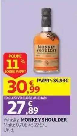 Auchan Whisky Monkey Shoulder promoção