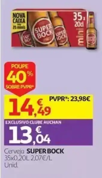 Auchan Cerveja Super Bock promoção