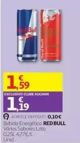 Auchan Bebida Energética Red Bull promoção
