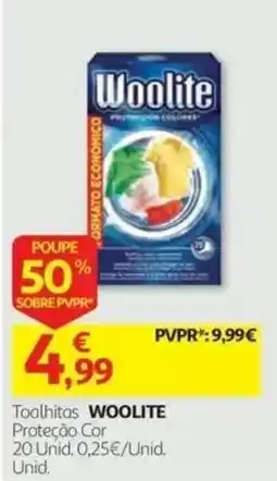 Auchan toalhitas woolite proteção cor promoção