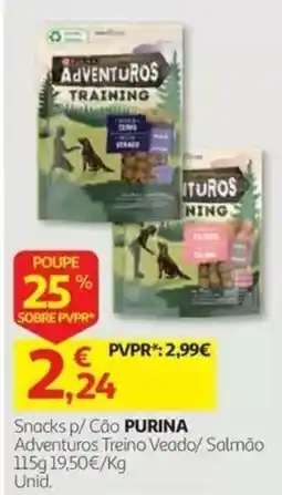 Auchan Snacks p/ Cão Purina Adventuros Treino Veado/ Salmão promoção