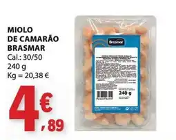 E.Leclerc miolo de camarão brasmar promoção