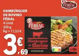 E.Leclerc Hambúrguer de bovino fêrial promoção