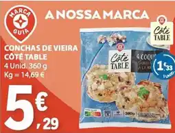 E.Leclerc Conchas de vieira côte table promoção