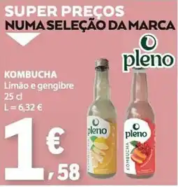 E.Leclerc Kombucha Limão e gengibre pleno promoção