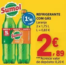 E.Leclerc Sumol refrigerante com gás laranja promoção