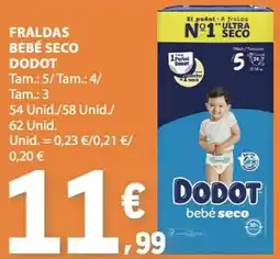 E.Leclerc Fraldas bebé seco dodot promoção