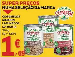 E.Leclerc Cogumelos marron laminados da horta compal promoção