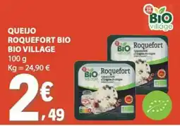 E.Leclerc Queijo roquefort bio bio village promoção