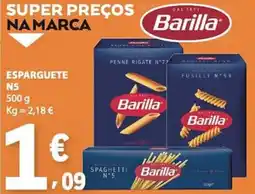 E.Leclerc Esparguete Barilla N°5 promoção