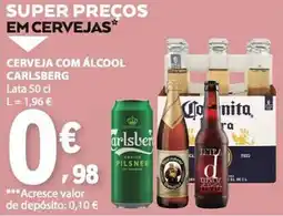 E.Leclerc Cerveja com álcool carlsberg promoção