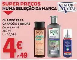 E.Leclerc Champô para caracóis e ondas coco e karité natur vital promoção