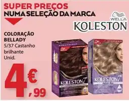 E.Leclerc coloração bellady 5/37 castanho brilhante da marca koleston promoção