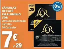 E.Leclerc Cápsulas de café em alumínio l'or onyx/descafeinado ristretto promoção