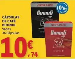 E.Leclerc Cápsulas de café buondi promoção