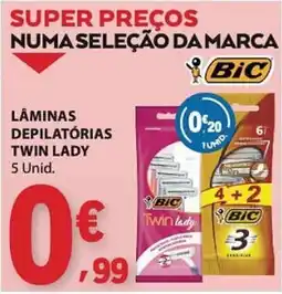 E.Leclerc Lâminas depilatórias twin lady bic promoção