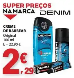 E.Leclerc Creme de barbear original denim promoção