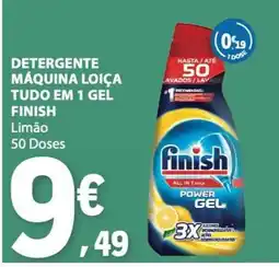 E.Leclerc Detergente máquina loiça tudo em 1 gel finish limão promoção