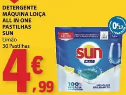 E.Leclerc Detergente máquina loiça all in one pastilhas sun limão promoção