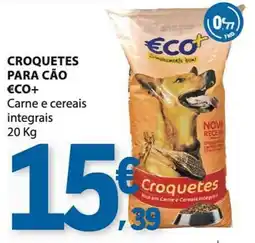 E.Leclerc Croquetes para cão eco+ carne e cereais integrais promoção