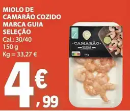 E.Leclerc miolo de camarão cozido marca guia seleção promoção