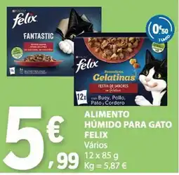 E.Leclerc Alimento húmido para gato felix vários promoção