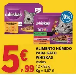 E.Leclerc Alimento húmido para gato whiskas vários promoção