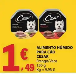E.Leclerc Alimento húmido para cão cesar frango/vaca promoção
