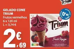 E.Leclerc Gelado cone trium frutos vermelhos promoção