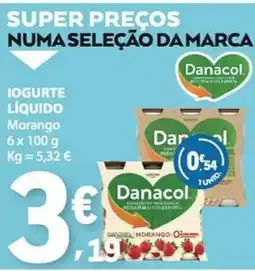 E.Leclerc Iogurte líquido morango danacol promoção