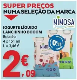 E.Leclerc Iogurte líquido lanchinho booom mimosa promoção
