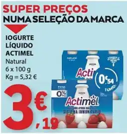E.Leclerc Iogurte líquido actimel natural promoção