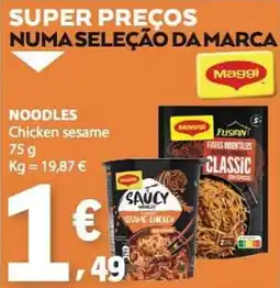 E.Leclerc Maggi noodles chicken sesame promoção