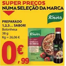 E.Leclerc Knorr preparado 1,2,3... sabor! bolonhesa promoção