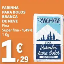 E.Leclerc Farinha para bolos branca de neve fina promoção