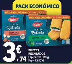 E.Leclerc Filetes recheados iglo espinafres promoção